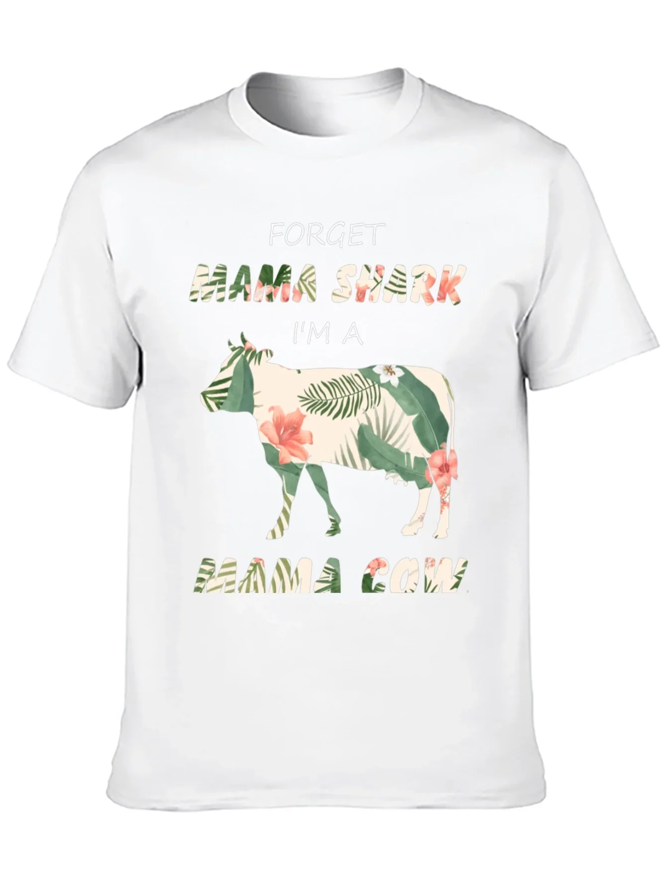 Mama Cow Graphic Tee - Floral Cow Shirt