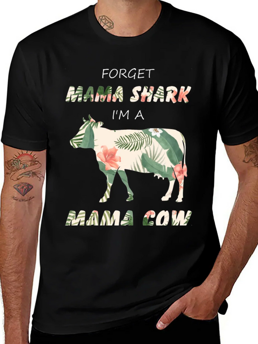 Mama Cow Graphic Tee - Floral Cow Shirt