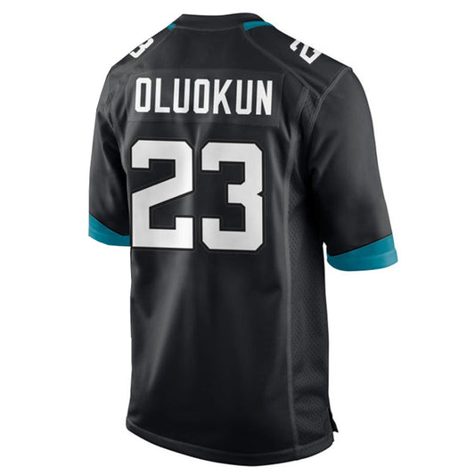 J.Jaguars #23 Foye Oluokun Player Black Home Game Football Jerseys