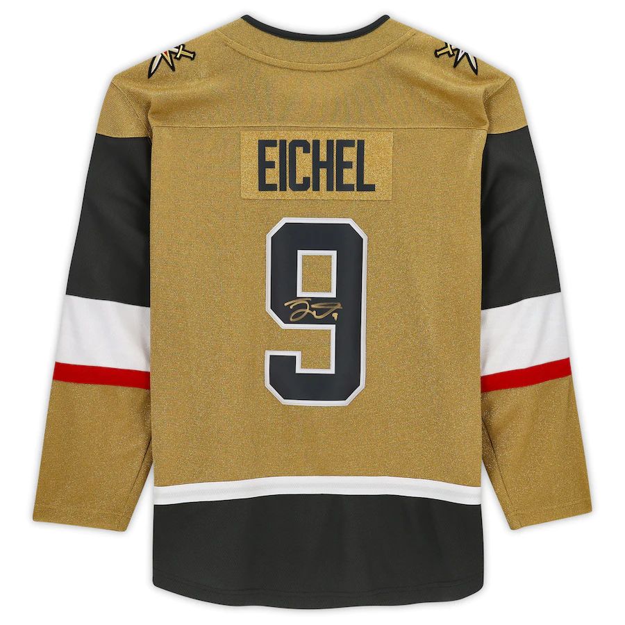 V.Golden Knights #9 Jack Eichel   Alternate Breakaway Jersey Gold Stitched American Hockey Jerseys