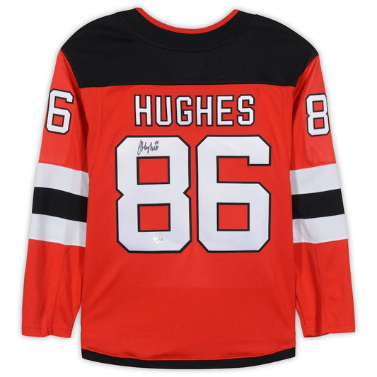 NJ.Devils #86 Jack Hughes   Breakaway Jersey Red Stitched American Hockey Jerseys