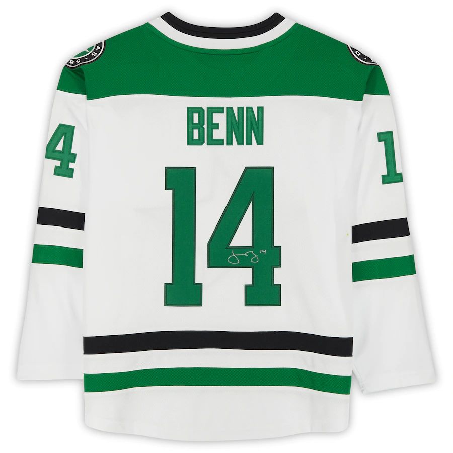 D.Stars #14 Jamie Benn   Breakaway Jersey White Stitched American Hockey Jerseys