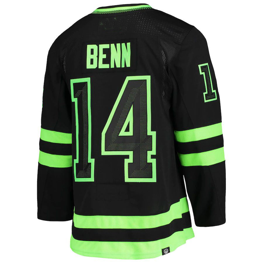 D.Stars #14 Jamie Benn Alternate Captain Patch Primegreen  Pro Player Jersey Stitched American Hockey Jerseys