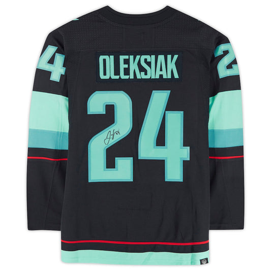 S.Kraken #24 Jamie Oleksiak   with Inaugural Season Jersey Patch Blue Stitched American Hockey Jerseys