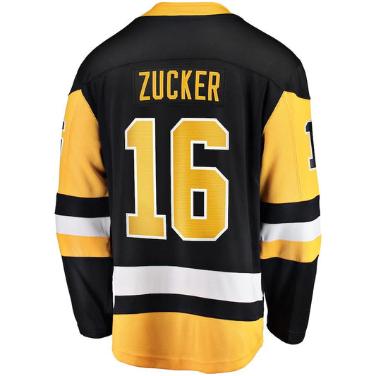P.Penguins #16 Jason Zucker Pittsburgh Penguins Breakaway Player Jersey Black Stitched American Hockey Jerseys
