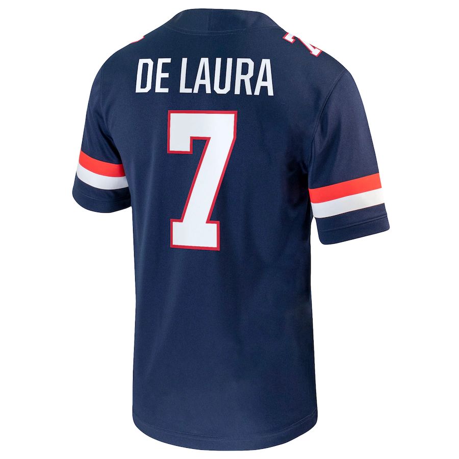 A.Wildcats #7 Jayden de Laura NIL Replica Football Jersey Navy Stitched American College Jerseys