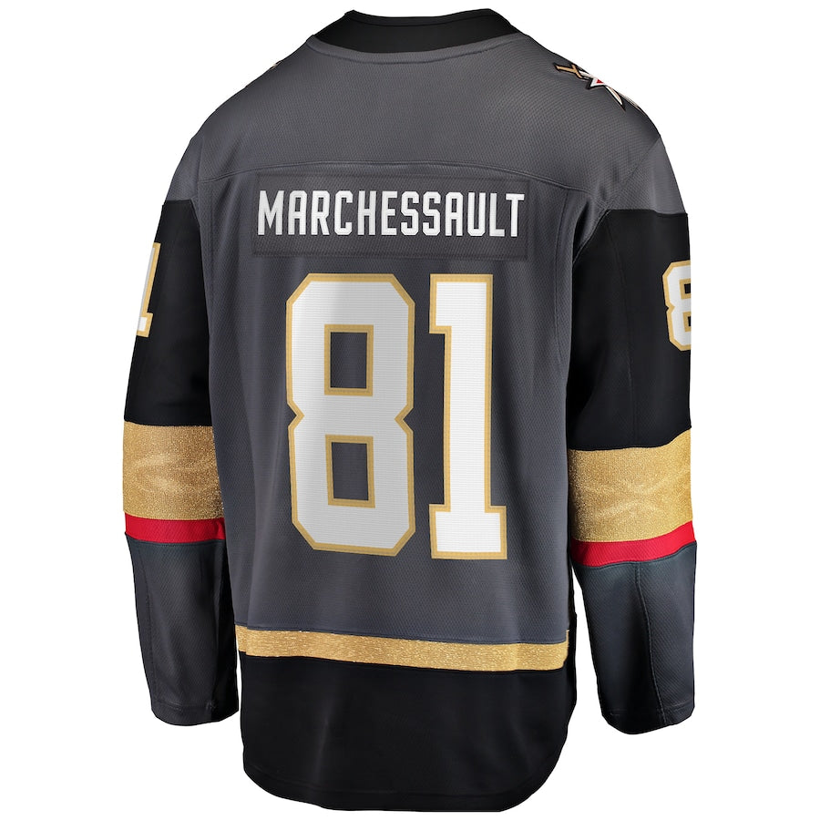 V.Golden Knights #81 Jonathan Marchessault Alternate Premier Breakaway Player Jersey Gray Hockey Jerseys