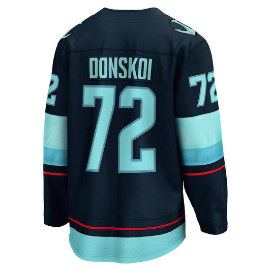 S.Kraken #72 Joonas Donskoi Home Breakaway Player Jersey Blue Stitched American Hockey Jerseys