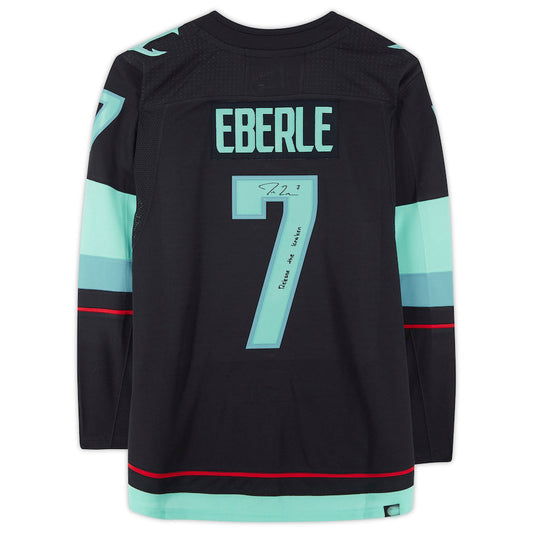 S.Kraken #7Jordan Eberle   with Release The Kraken Inscription and Inaugural Season Jersey Patch Hockey Jerseys