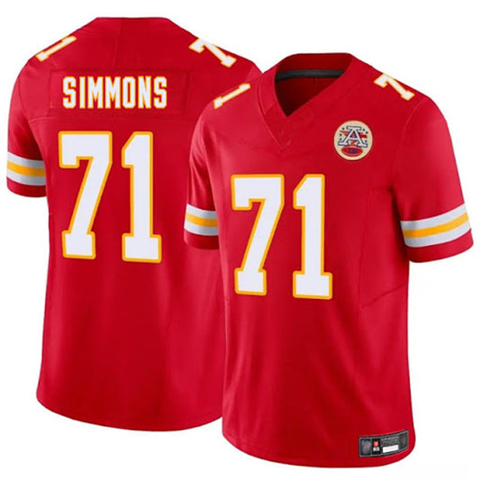 KC.Chiefs #71 Josh Simmons Player Red Vapor F.U.S.E. Limited Stitched Football Jerseys
