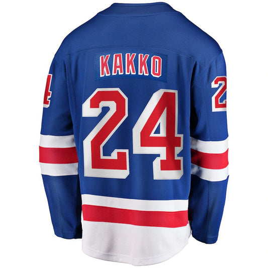 NY.Rangers #24 Kaapo Kakko Home Premier Breakaway Player Jersey Blue Stitched American Hockey Jerseys