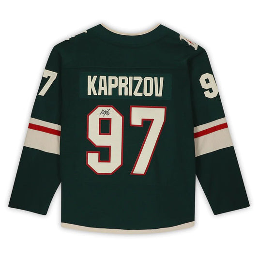 M.Wild #97 Kirill Kaprizov   Jersey Imperfect Condition Green Stitched American Hockey Jerseys