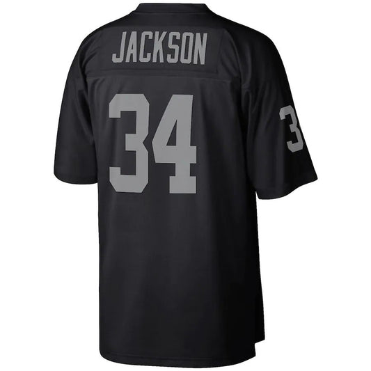 L.Raiders #34 Bo Jackson  Black Legacy Replica Jersey Stitched American Football Jerseys