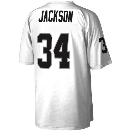 L.Raiders #34 Bo Jackson  White Legacy Replica Jersey Stitched American Football Jerseys