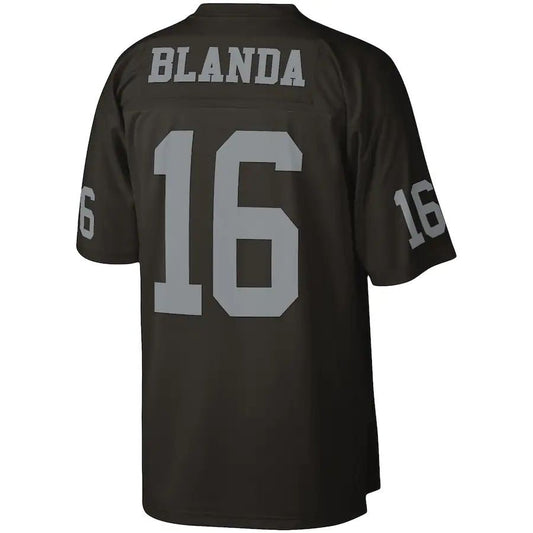 L.Raiders #16 George Blanda  Black 1967 Legacy Replica Jersey Stitched American Football Jerseys