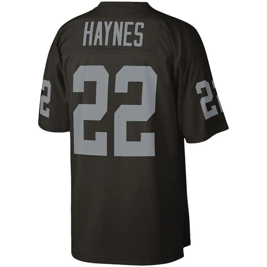 L.Raiders #22 Mike Haynes  Black 1985 Legacy Replica Jersey Stitched American Football Jerseys