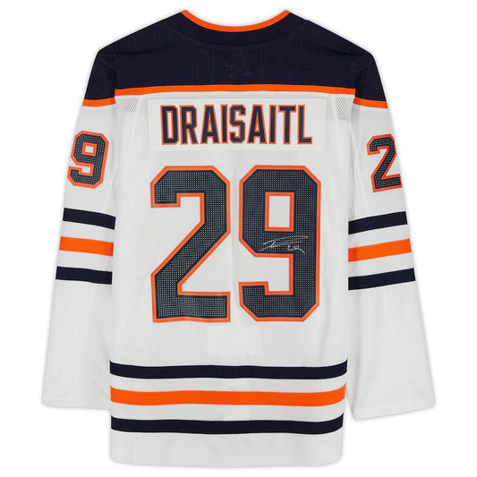 E.Oilers #29 Leon Draisaitl   White Stitched American Hockey Jerseys