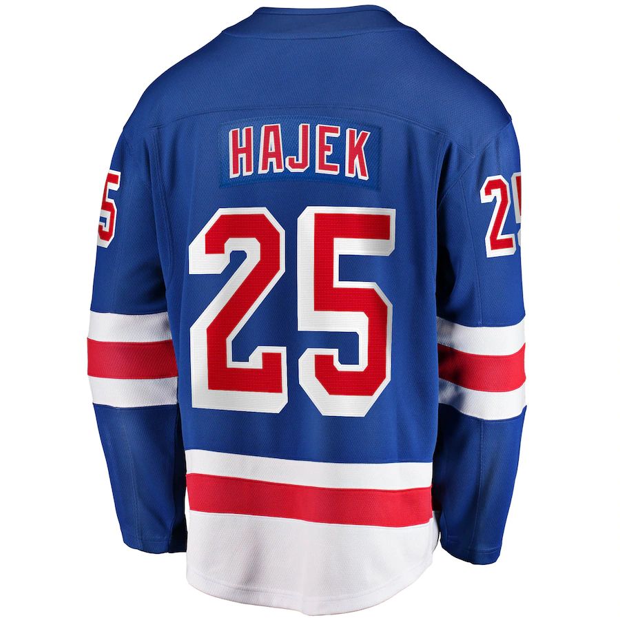NY.Rangers #25 Libor Hajek 2017-18 Home Breakaway Replica Jersey Blue Stitched American Hockey Jerseys