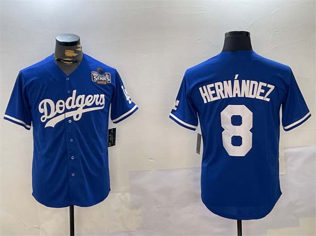 Los Angeles Dodgers #8 Enrique Hernﾃ｡ndez Royal 2024 World Series Cool Base Stitched Baseball Jersey