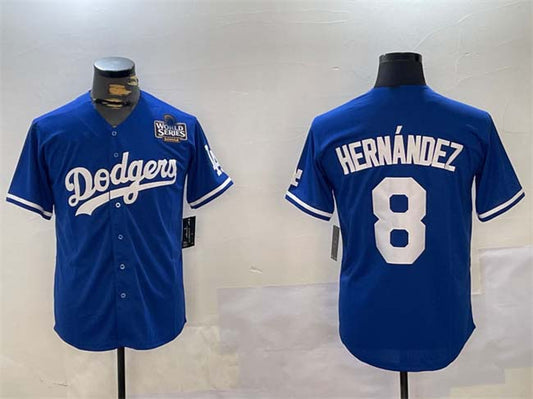 Los Angeles Dodgers #8 Enrique Hernﾃ｡ndez Royal 2024 World Series Cool Base Stitched Baseball Jersey