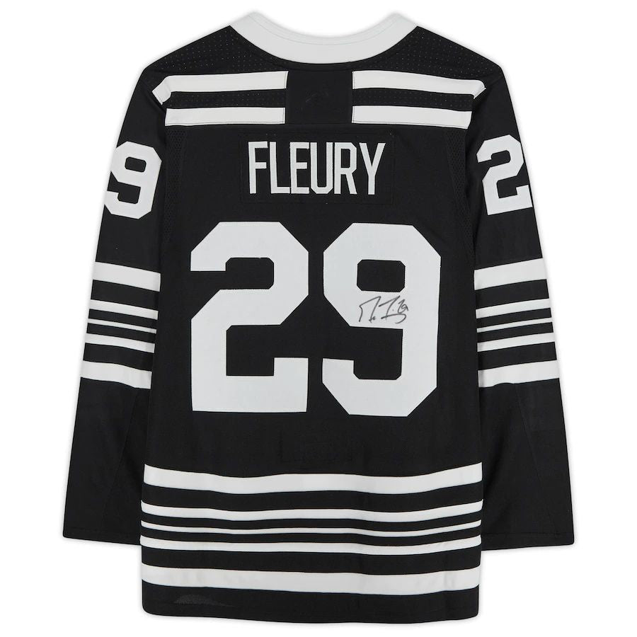 C.Blackhawks #29 Marc-Andre Fleury   Black  Jersey Black Stitched American Hockey Jerseys