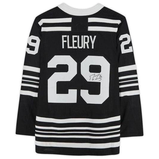 C.Blackhawks #29 Marc-Andre Fleury   Black  Jersey Black Stitched American Hockey Jerseys