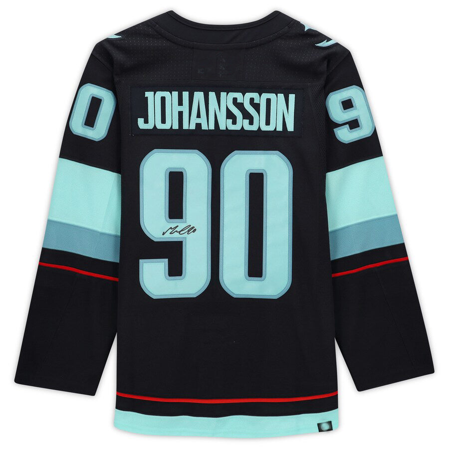 S.Kraken #90 Marcus Johansson   with Inaugural Season Jersey Patch Blue Stitched American Hockey Jerseys