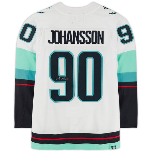 S.Kraken #90 Marcus Johansson   with Inaugural Season Jersey Patch White Stitched American Hockey Jerseys