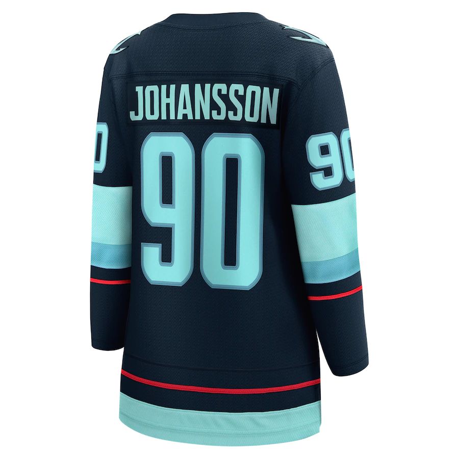 S.Kraken #90 Marcus Johansson Home Breakaway Player Jersey Blue Stitched American Hockey Jerseys