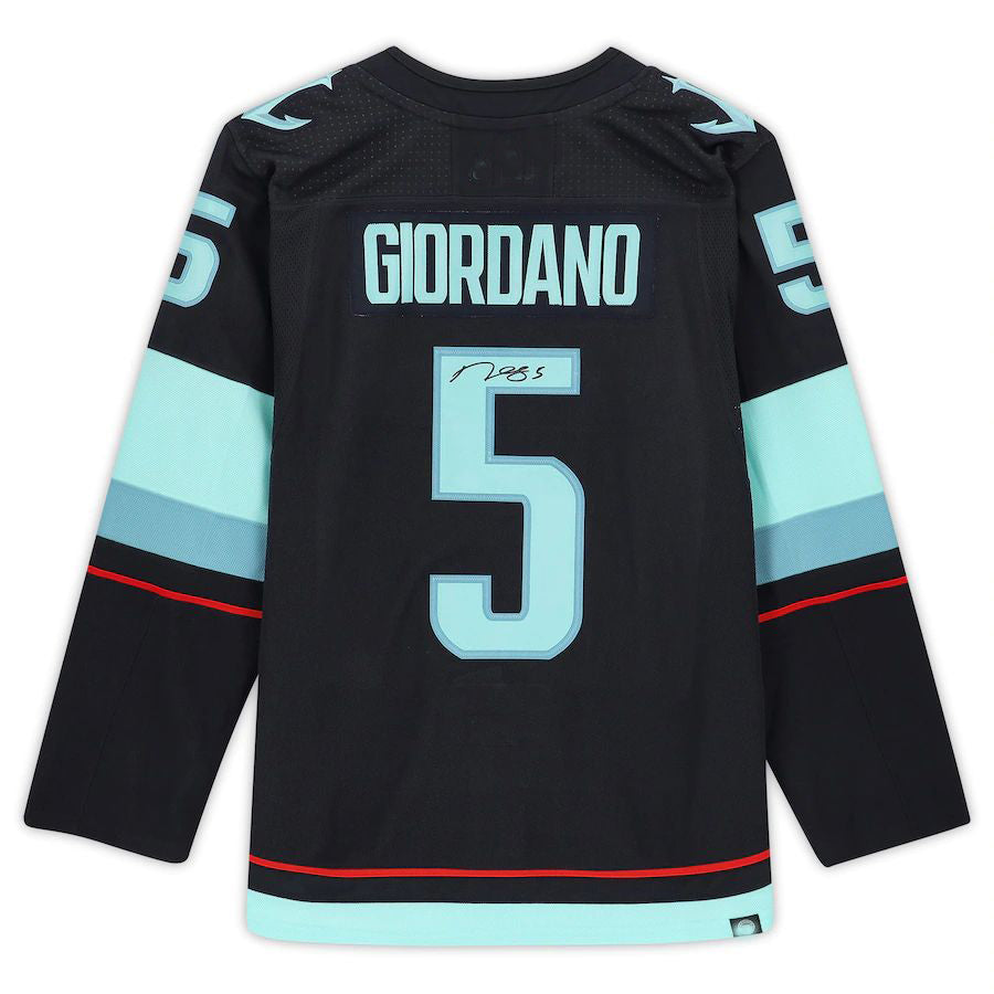 S.Kraken #5 Mark Giordano   with Inaugural Season Jersey Patch Blue Stitched American Hockey Jerseys