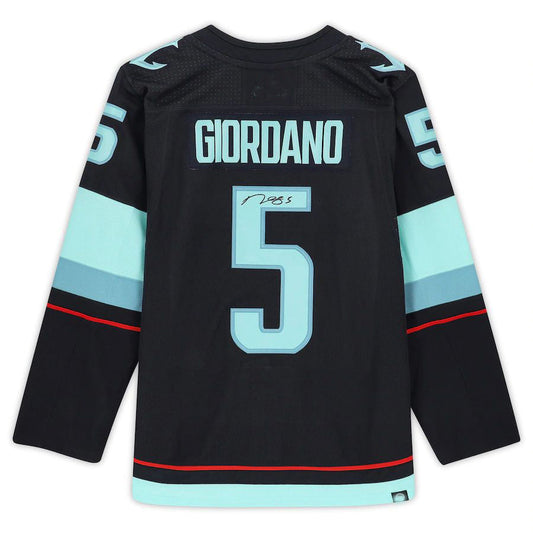 S.Kraken #5 Mark Giordano   with Inaugural Season Jersey Patch Blue Stitched American Hockey Jerseys