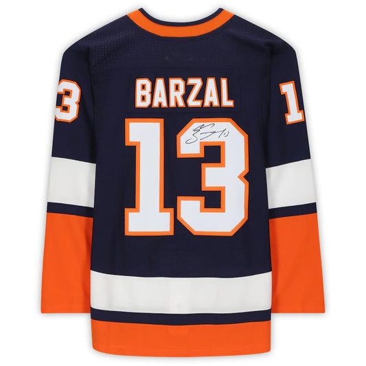 NY.Islanders #13 Mathew Barzal   2020-21 Reverse Retro Nary Stitched American Hockey Jerseys