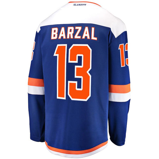 NY.Islanders #13 Mathew Barzal Alternate Breakaway Jersey Royal Stitched American Hockey Jerseys