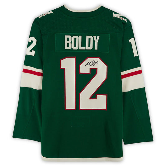 M.Wild #12 Matthew Boldy   Jersey Green Stitched American Hockey Jerseys