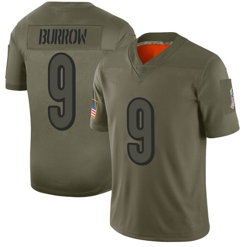Men's #9 Joe Burrow C.Bengal Limited Stitched Jerseys Football