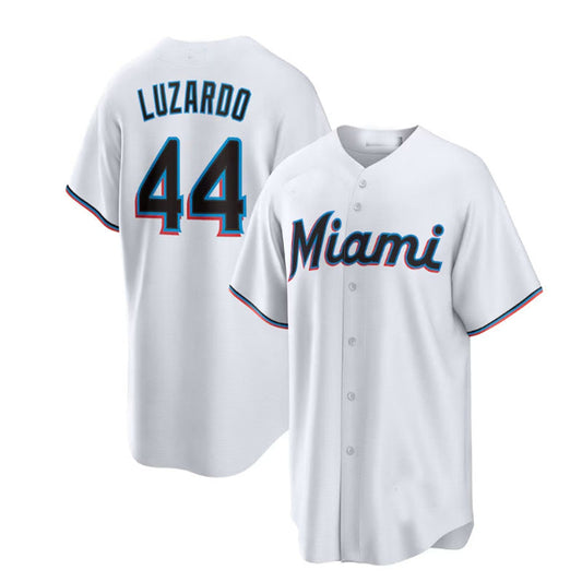 Miami Marlins #44 Jes2s Luzardo White Home Replica Player Jersey Baseball Jerseys