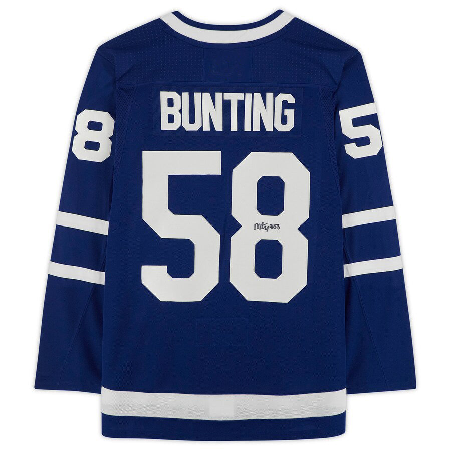 T.Maple Leafs #58 Michael Bunting   Jersey Blue Stitched American Hockey Jerseys