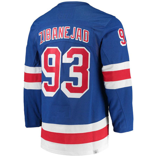 NY.Rangers #93 Mika Zibanejad Home Primegreen  Pro Player Jersey Blue Stitched American Hockey Jerseys