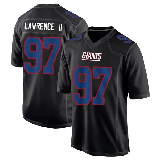 NY.Giants #97 Dexter Lawrence II Player Black Carbon Fashion Football Jerseys