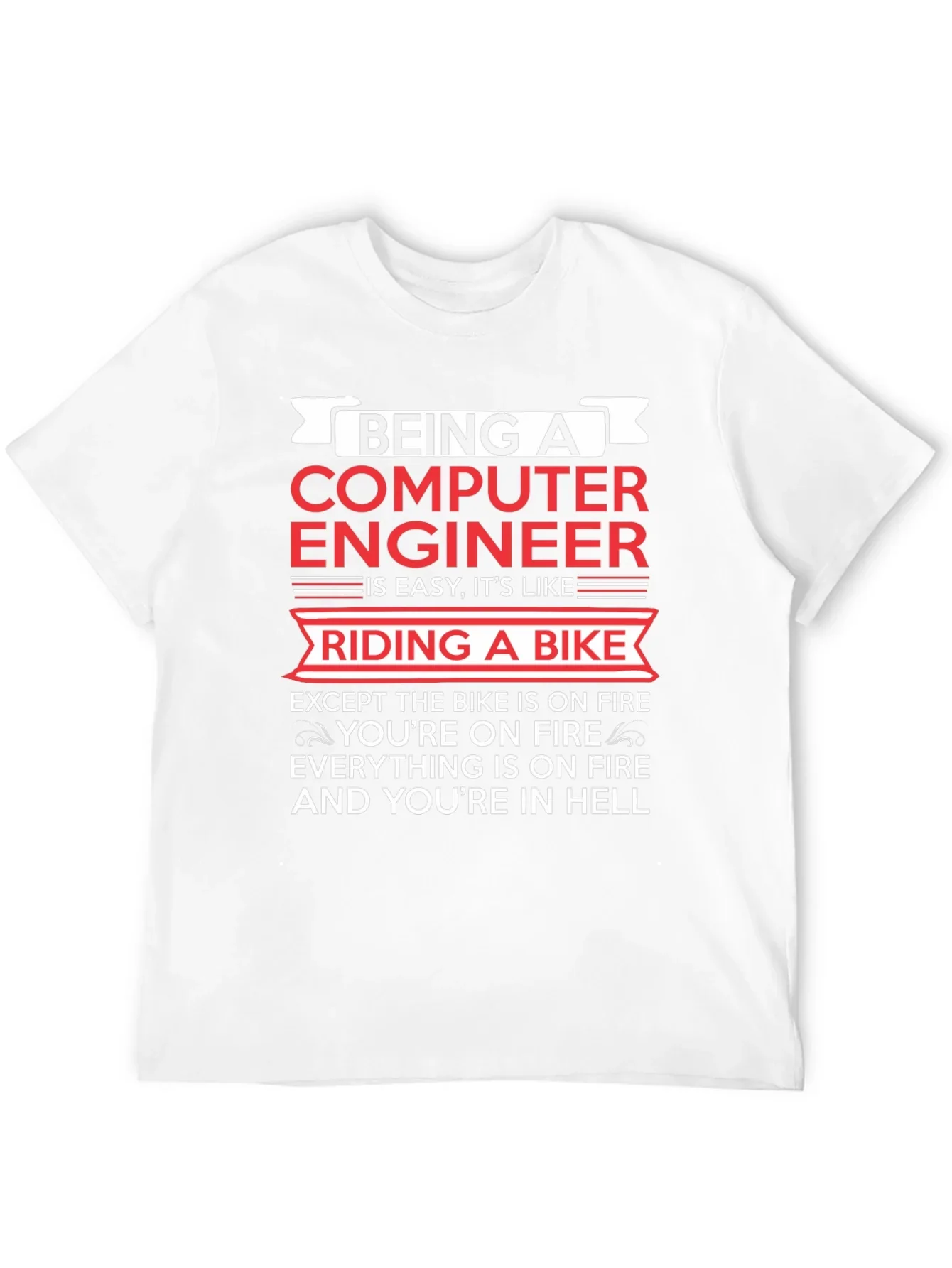 Computer Engineer Bike Fire T-Shirt
