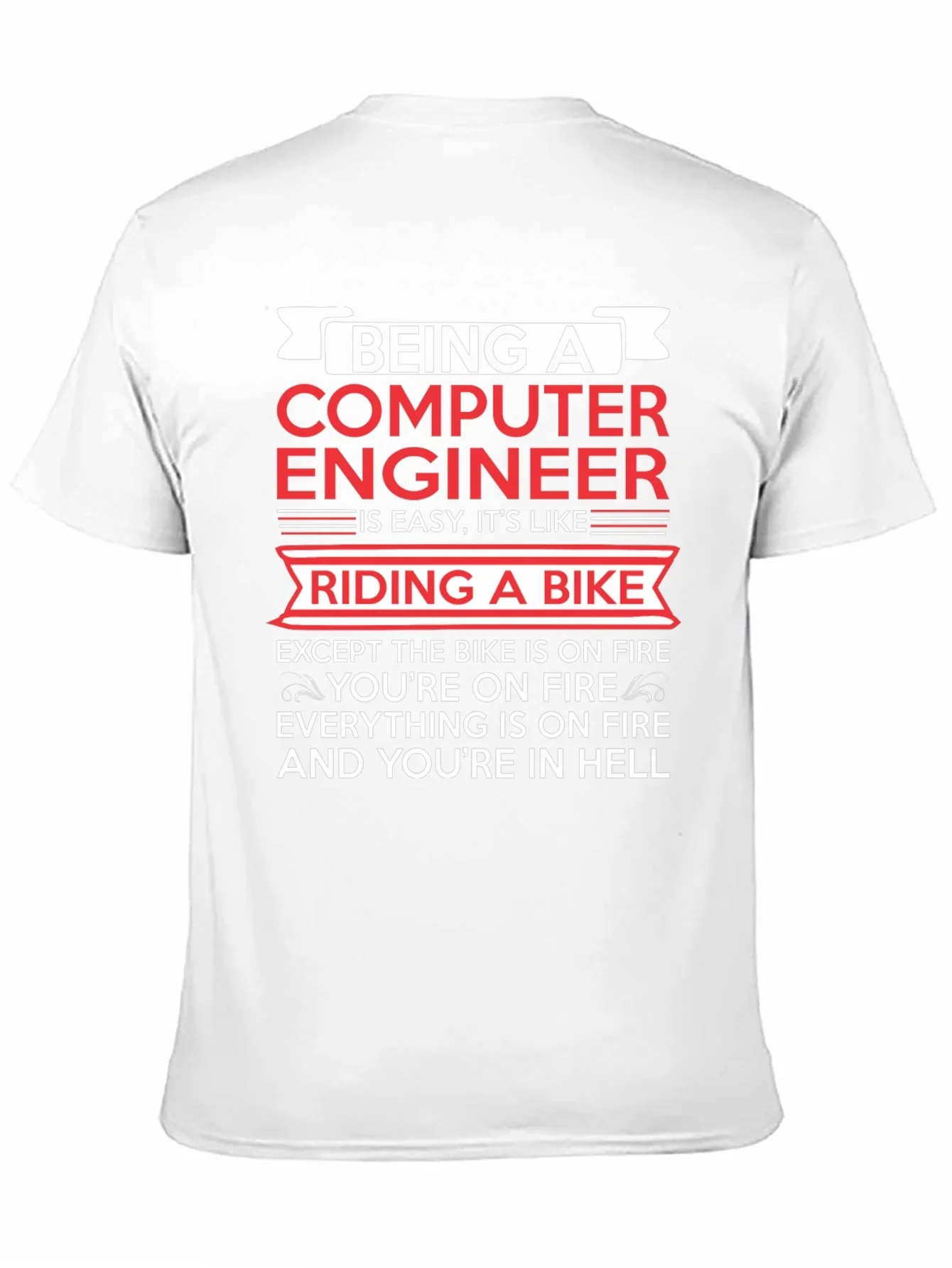 Computer Engineer Bike Fire T-Shirt