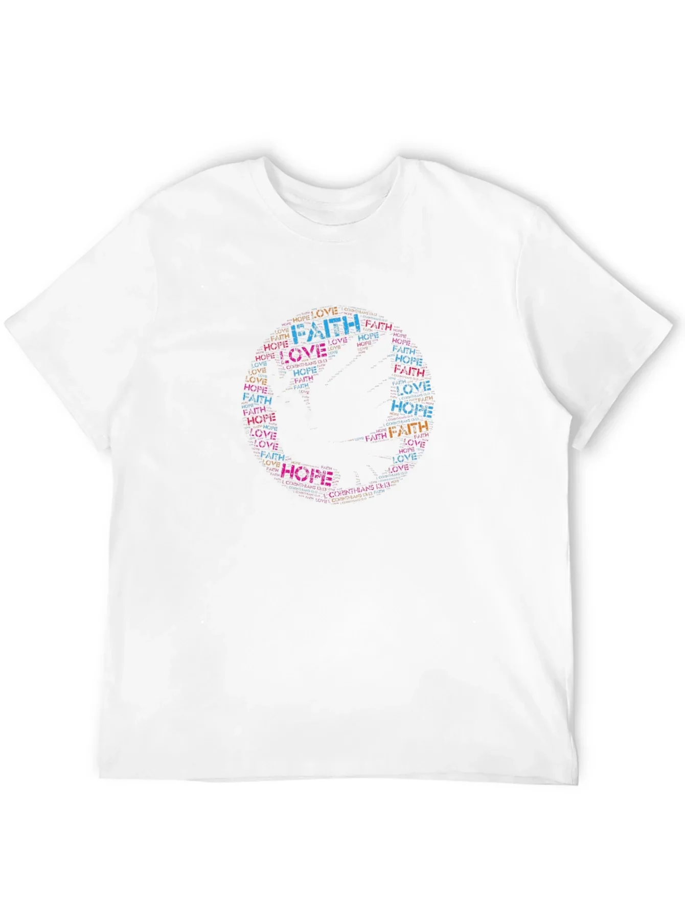 Faith Hope Love Word Art T-Shirt
