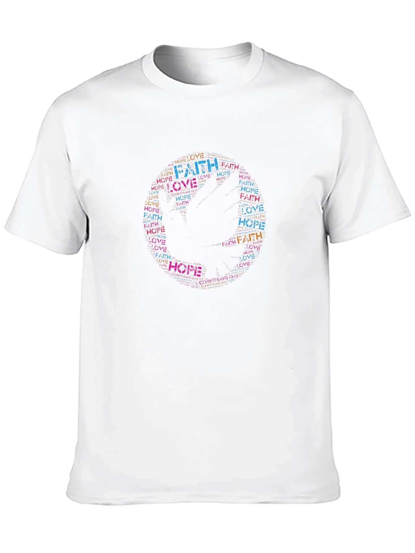 Faith Hope Love Word Art T-Shirt