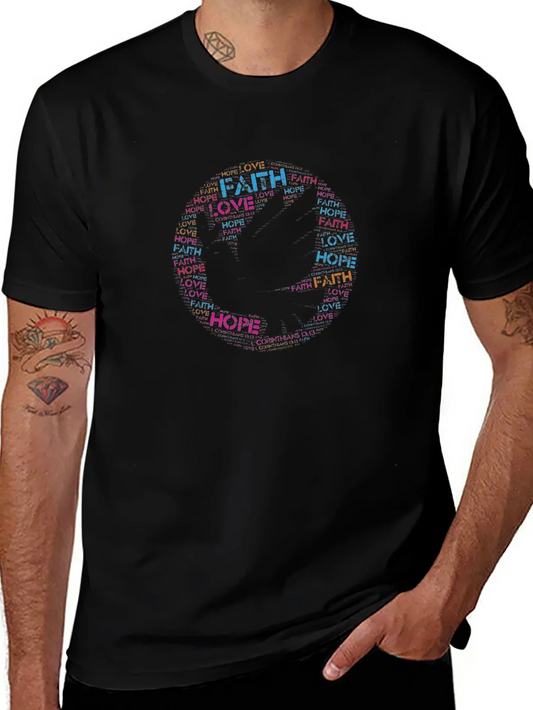 Faith Hope Love Word Art T-Shirt