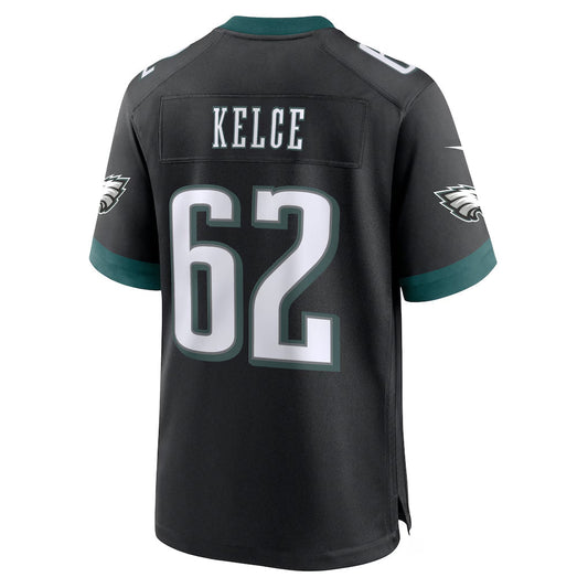 P.Eagles #62 Jason Kelce Player Black Home Game Football Jerseys