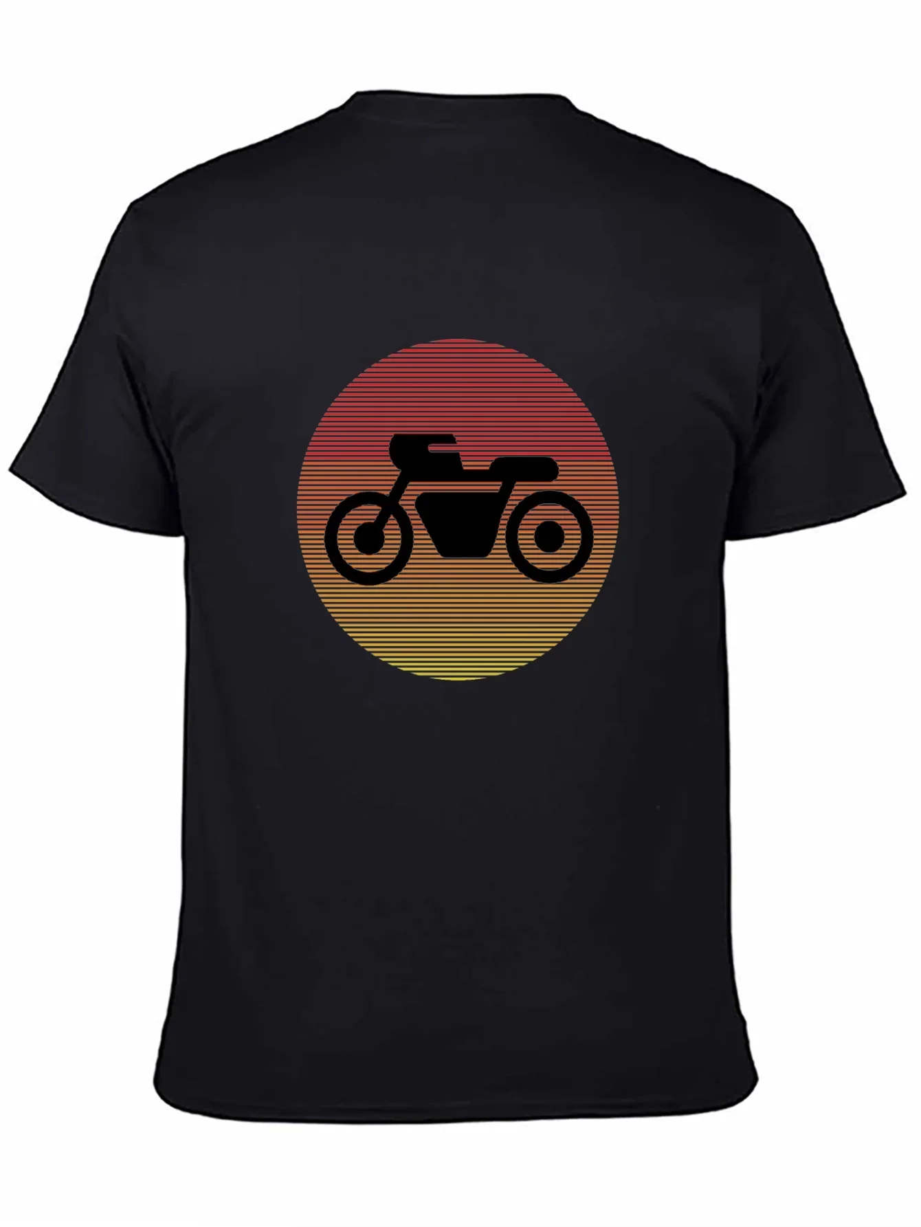 Retro Motorcycle Sunset Graphic Tee