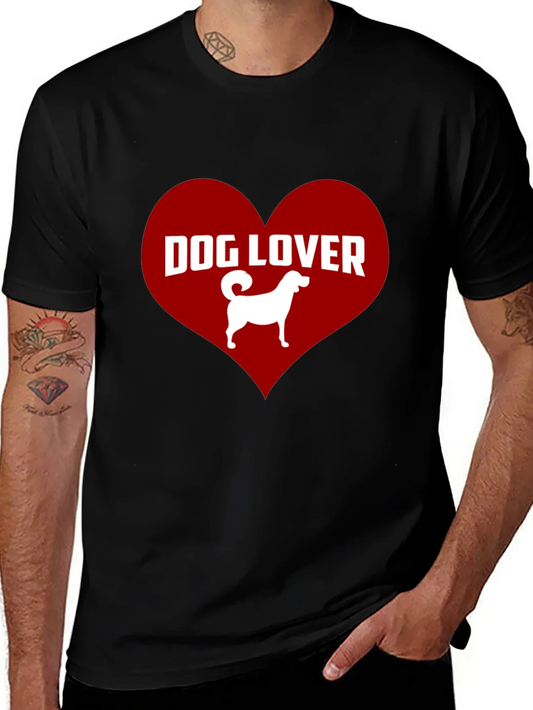 Dog Lover Graphic Tee - Heart Design