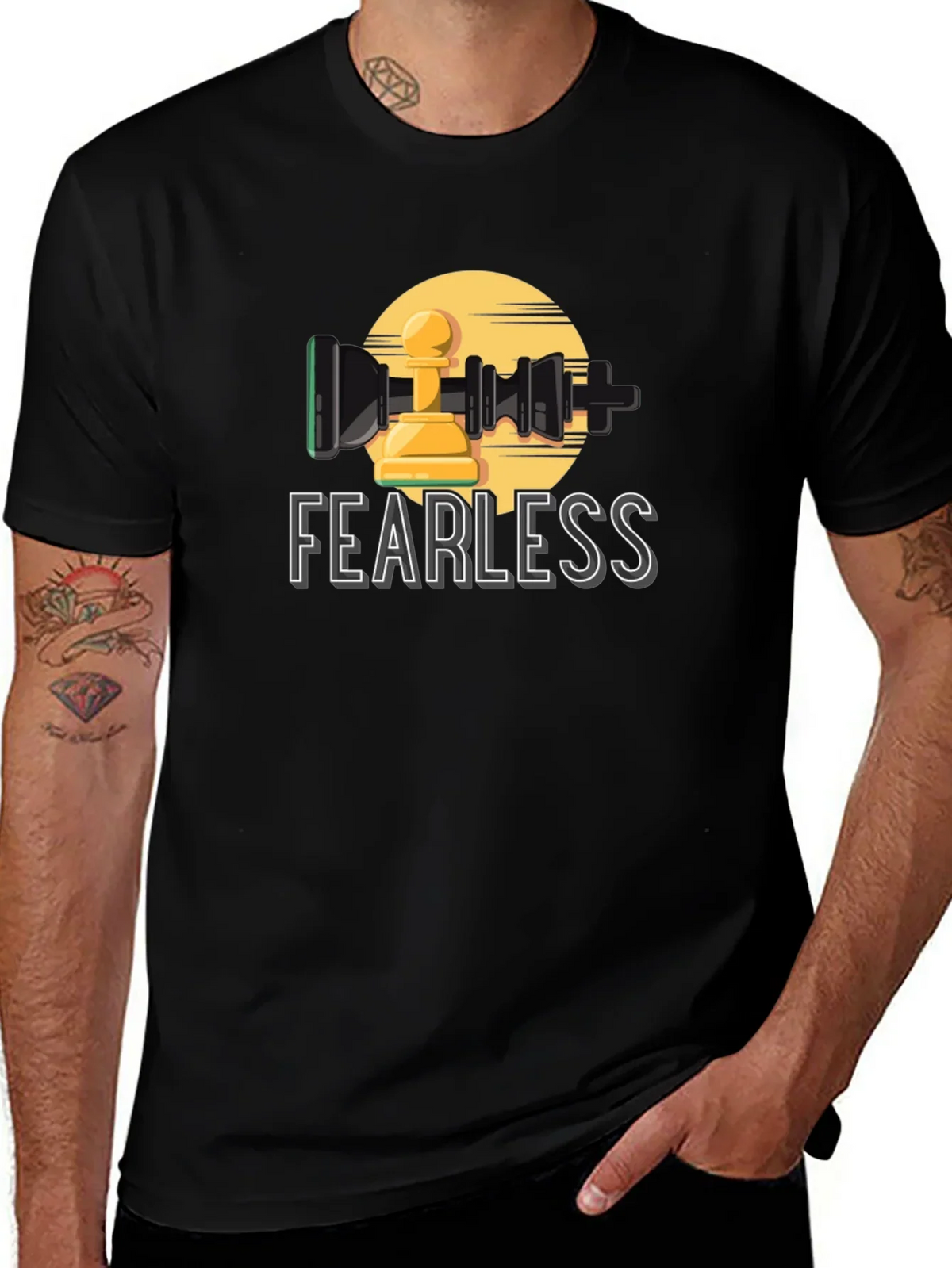 Fearless Chess Pawn Graphic T-Shirt