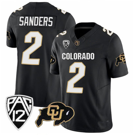 #2 Shedeur Sanders C.Buffaloes Original Retro Brand NIL Football Player Jersey C Black Stitched American College Jerseys