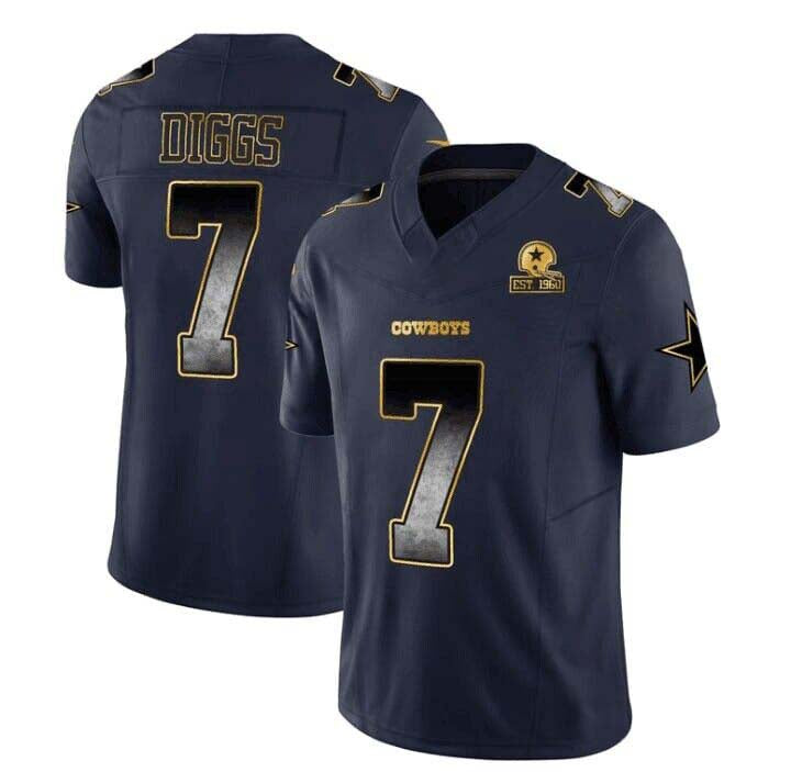 D.Cowboys #7 Trevon Diggs Black Texas Patch Vapor Jersey ?All Stitched American Football Jerseys
